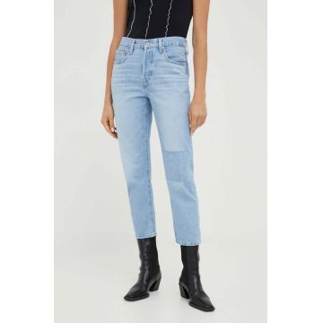 Levi's jeansi 501 CROP femei high waist