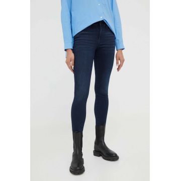 Levi's jeansi 711 SKINNY femei, culoarea albastru marin