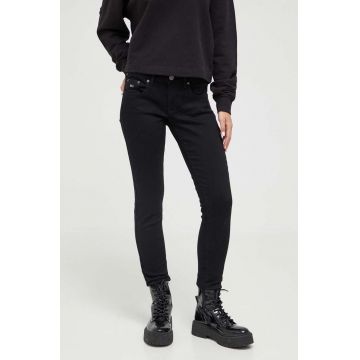 Tommy Jeans jeansi femei, culoarea negru