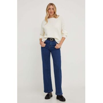 Answear Lab jeansi femei, culoarea albastru marin