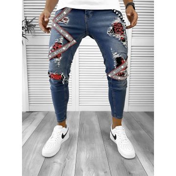 Blugi barbati conici albastri 00533 B7-2.2