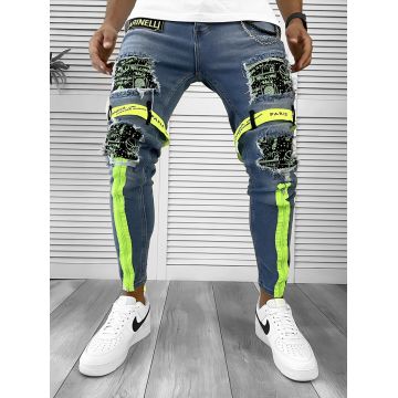 Blugi barbati conici albastri 00572 B16-5