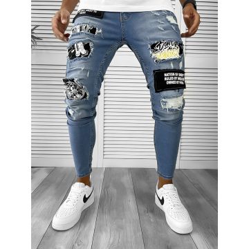 Blugi barbati conici albastri 00594 B8-4.2