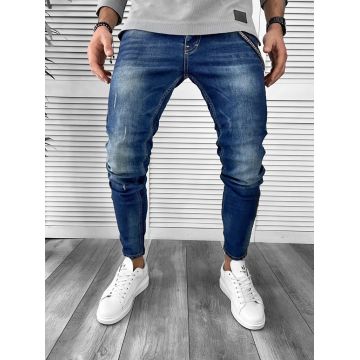 Blugi barbati conici albastri 1605 H8-2