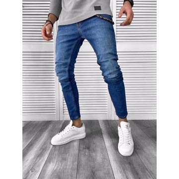 Blugi barbati conici albastri 1635 H2-1