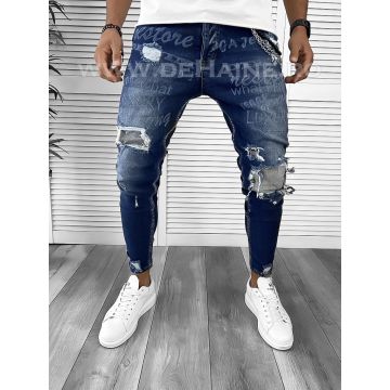 Blugi barbati conici albastri 370 M3-4.1