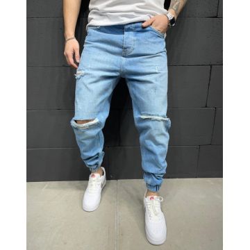 Blugi barbati conici albastri B6114 B14-2 3