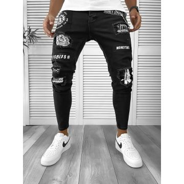 Blugi barbati conici negri 00601 B8-3.1