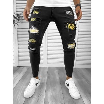 Blugi barbati conici negri 00604 B14-1.1