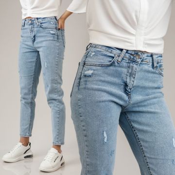 Blugi Boyfriend Dama London Albastri #A170 Blugi Boyfriend Dama London Albastri #A170