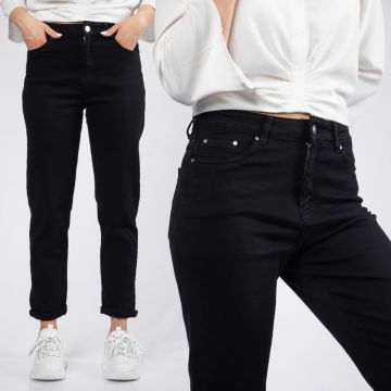 Blugi Boyfriend Dama Spring Negri #A419 Blugi Boyfriend Dama Spring Negri #A419