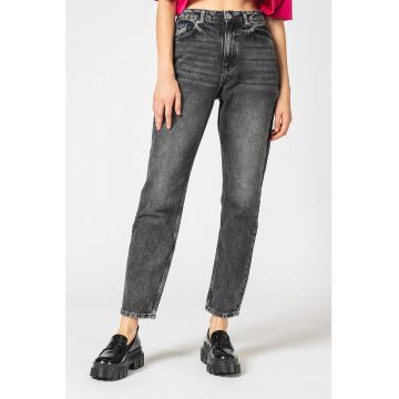 Blugi crop cu talie inalta