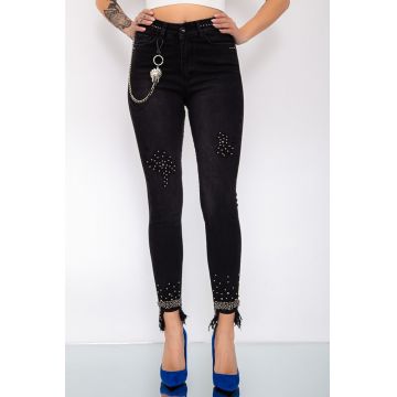 Blugi Dama 50259 Negru | Mina Blugi Dama 50259 Negru | Mina