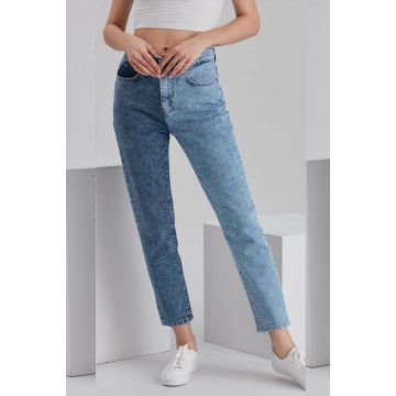 Blugi dama boyfriend, Twiga, bleu in doua culori