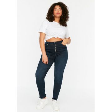 Blugi dama plus size Nikkole navy