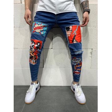 Blugi de bărbați, Skinny Fit, New Street Style - BG437