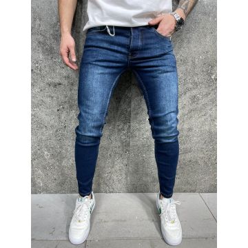 Blugi de bărbați, Slim Fit, elastici si conici, albastri - BG920