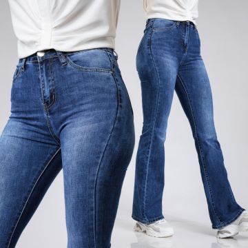 Blugi Evazati Dama Olivia Albastri #A294 Blugi Evazati Dama Olivia Albastri #A294