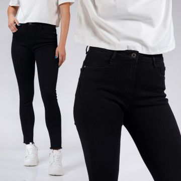 Blugi Skinny cu PushUp Lewis Negri #A529 Blugi Skinny cu PushUp Lewis Negri #A529