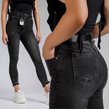 Blugi Skinny Dama Avery Negri #A573 Blugi Skinny Dama Avery Negri #A573
