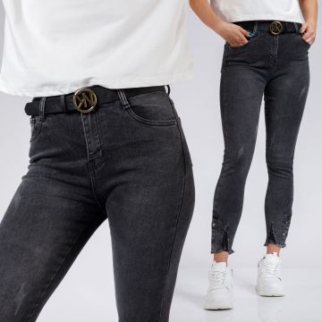 Blugi Skinny Dama Beatrice Gri #A544 Blugi Skinny Dama Beatrice Gri #A544