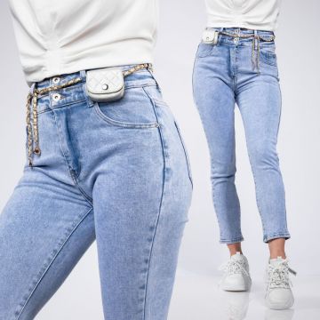 Blugi Skinny Dama Bella Albastri #A470 Blugi Skinny Dama Bella Albastri #A470