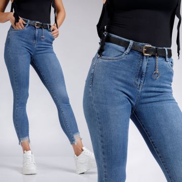 Blugi Skinny Dama Bianca Albastri #A542
