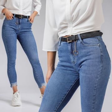 Blugi Skinny Dama Hazel Albastri #A574