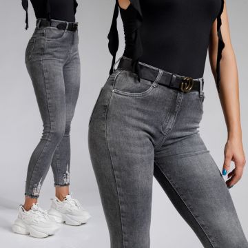 Blugi Skinny Dama Riley Gri #A582