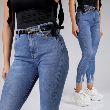 Blugi Skinny Dama Stella Albastri #A583