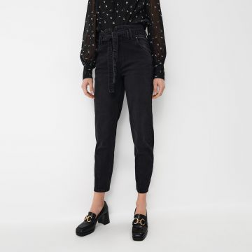 Mohito - Blugi slouchy cu curea - Negru