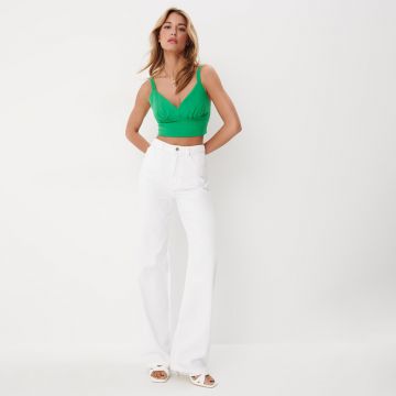 Mohito - Blugi wide leg - Alb