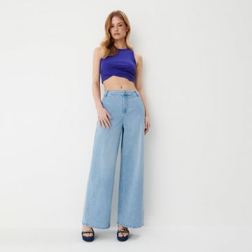Mohito - Blugi wide leg - Albastru