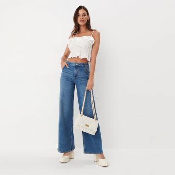Mohito - Blugi wide leg - Albastru