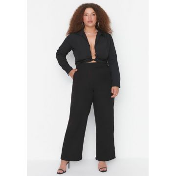 Pantaloni dama plus size Attitude negri