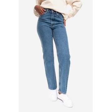 Wood Wood blugi din bumbac Ilo Rigid Denim high waist 12231305.7051-MEDIUMR