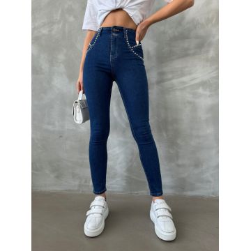 Blugi dama skinny cu tinte