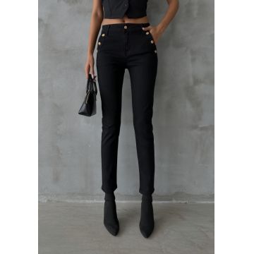 Blugi dama slim fit cu nasturi