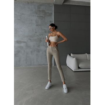Blugi dama slim fit cu nasturi