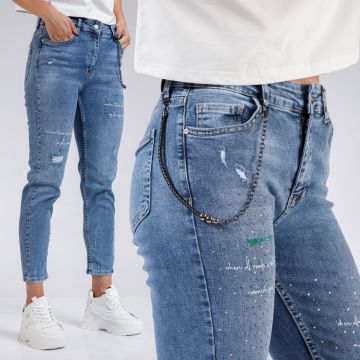 Blugi MomFit Dama Crina Albastri #A479