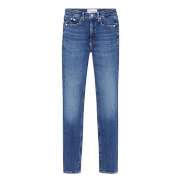 Blugi skinny cu aspect decolorat