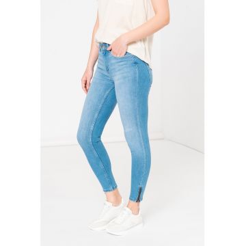 Blugi skinny cu talie medie Blush