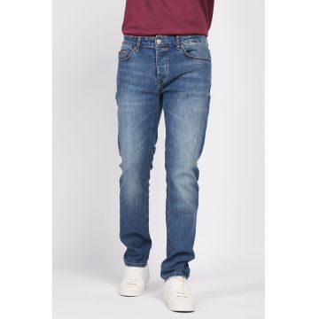 Blugi slim fit cu talie medie