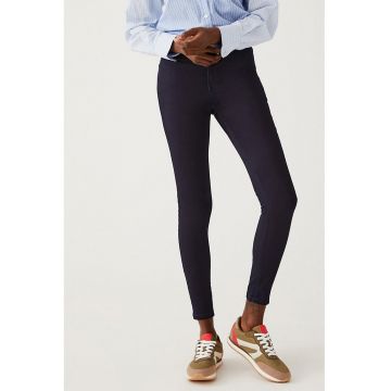 Blugi super skinny cu talie inalta