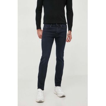BOSS jeansi Delaware barbati, culoarea albastru marin