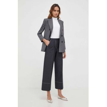 Max Mara Leisure jeansi femei, culoarea gri