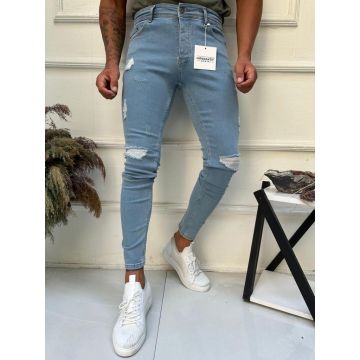 Blugi barbati conici albastri 12303