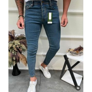 Blugi barbati conici albastri 12307 H6-3