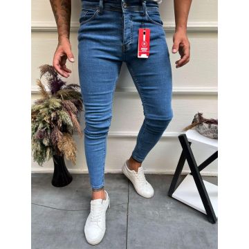 Blugi barbati conici albastri 12327 H8-3