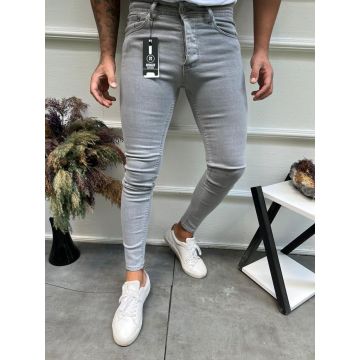 Blugi barbati conici gri 12298
